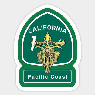 California Bikers Love Pacific Coast Highway Sticker